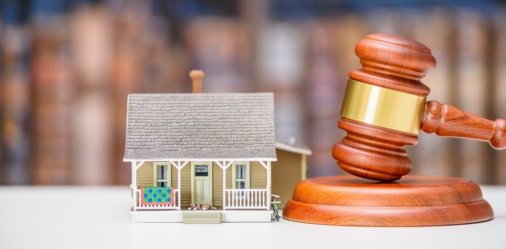 Illustration of a Florida real estate deed, legal documents, and title examination symbols used to highlight common deed defects.